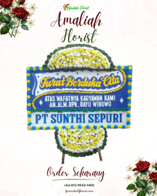 Papan Bunga Duka di Wegee Bino